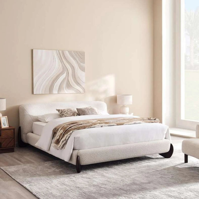 Lorein Queen Bed 160X200 Cm - Beige Pan Home