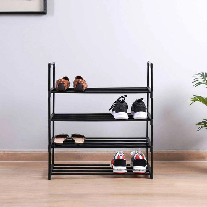 Lorell Shoe Rack 12 Pairs 74Cm - Black
