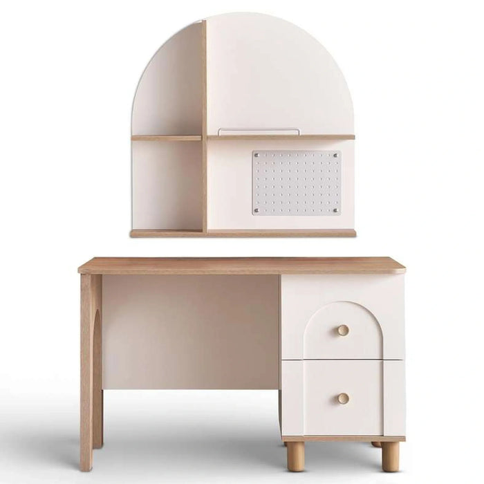 Louis Kids Study Desk And Desk Unit - Cream And Oak