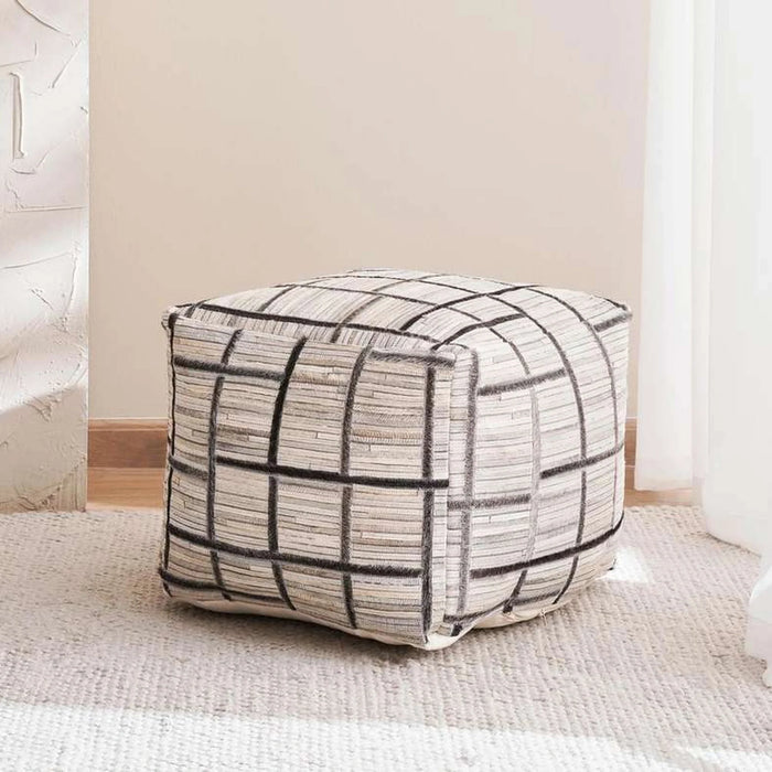 Lucas Hairon Pouf 50X50X40Cm - Grey