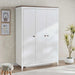 Lucia Kids 3 Door Wardrobe - White And Brown Pan Home