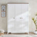 Lucia Kids 3 Door Wardrobe - White And Brown Pan Home
