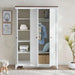 Lucia Kids 3 Door Wardrobe - White And Brown Pan Home