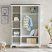 Lucia Kids 3 Door Wardrobe - White And Brown Pan Home