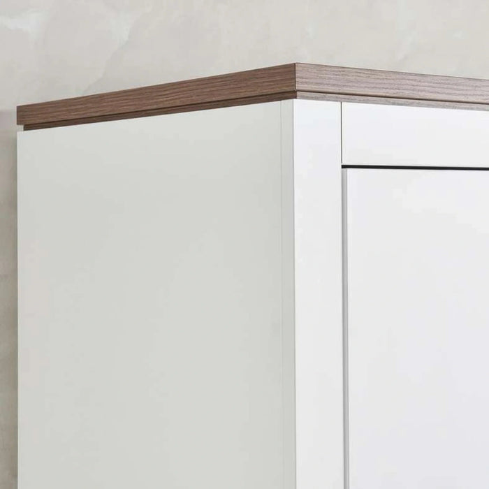 Lucia Kids 3 Door Wardrobe - White And Brown Pan Home