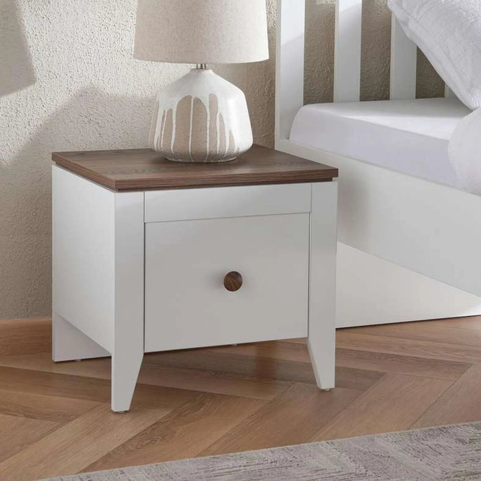 Lucia Kids Nightstand - White And Brown