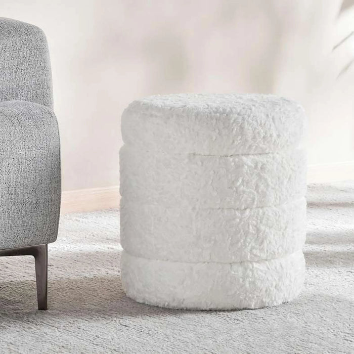 Lucia Pouf 40X40X42Cm - Cream