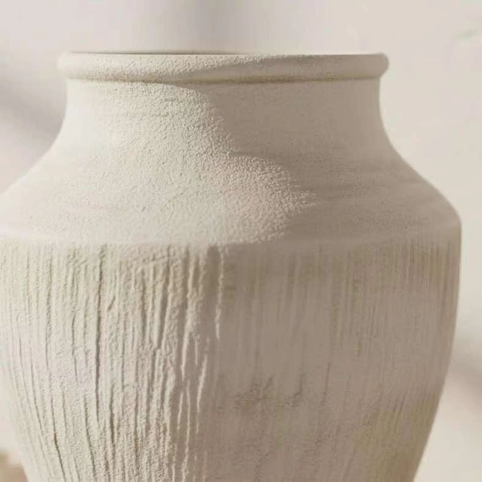 Lucian Terracotta Vase 26.5X26.5X30.5Cm -White