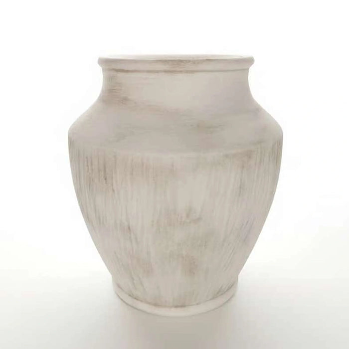 Lucian Terracotta Vase 26.5X26.5X30.5Cm -White