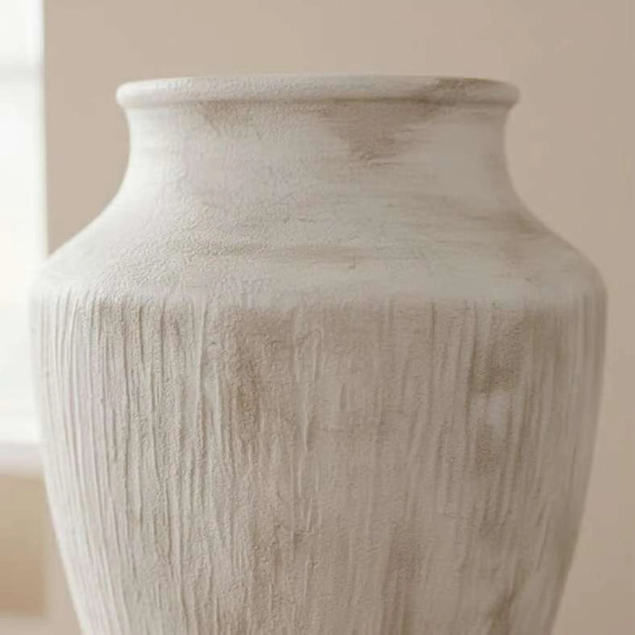Lucian Terracotta Vase 26X26X36Cm -White