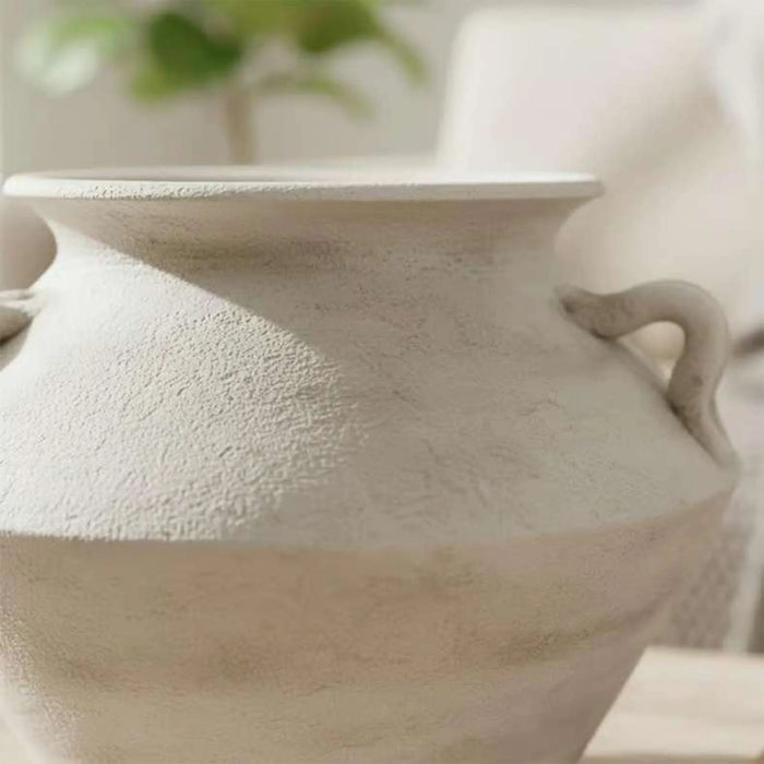 Lucian Terracotta Vase 29X29X21Cm -White