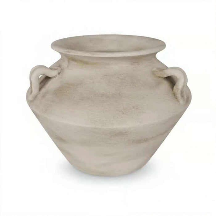 Lucian Terracotta Vase 29X29X21Cm -White