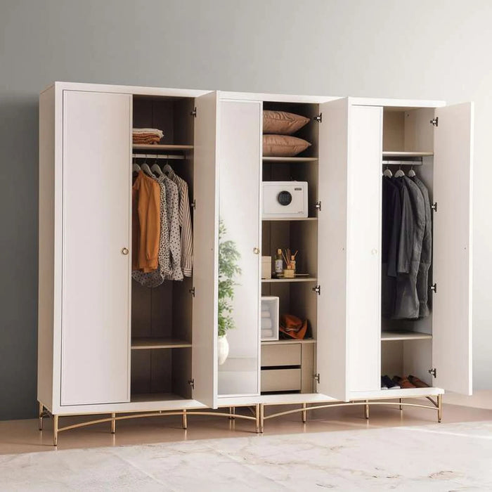 Lucille 6 Door Wardrobe - White