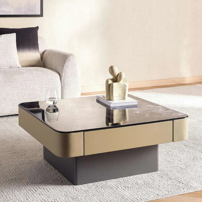Lugo Coffee Table Large Marble - Gold Black
