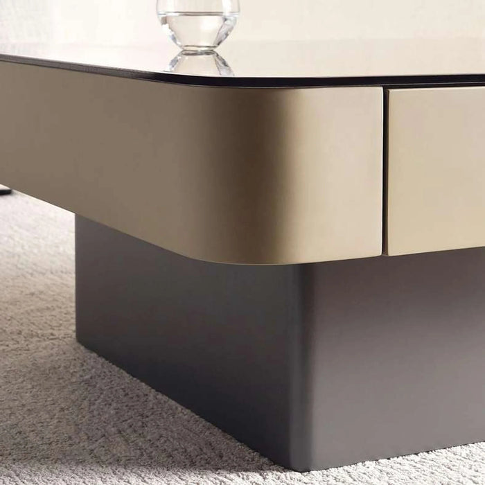 Lugo Coffee Table Large Marble - Gold Black