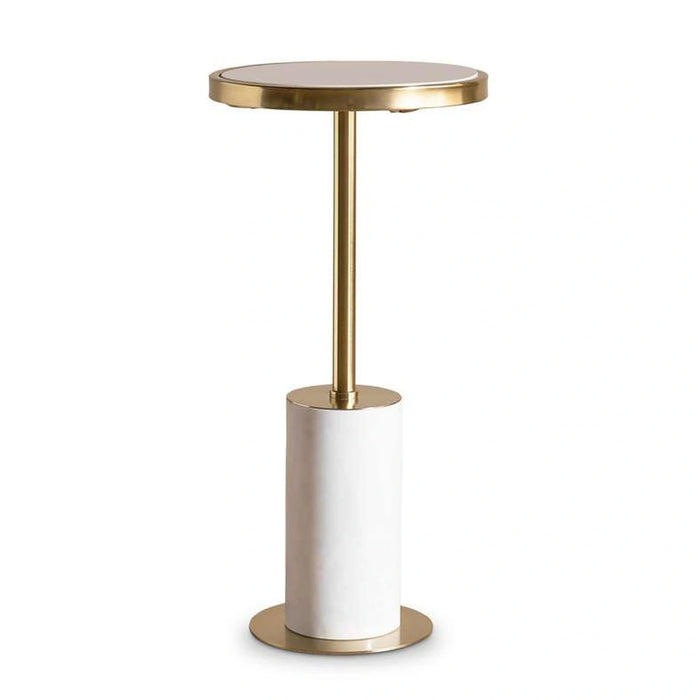 Lui Accent Table Marble - Gold & White