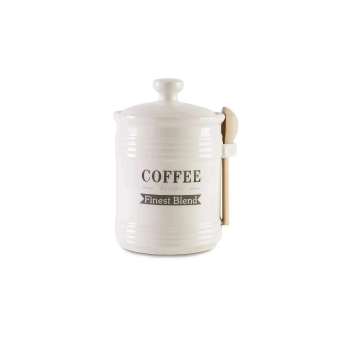 Luisa Coffee Canister With Spoon 700Ml - White