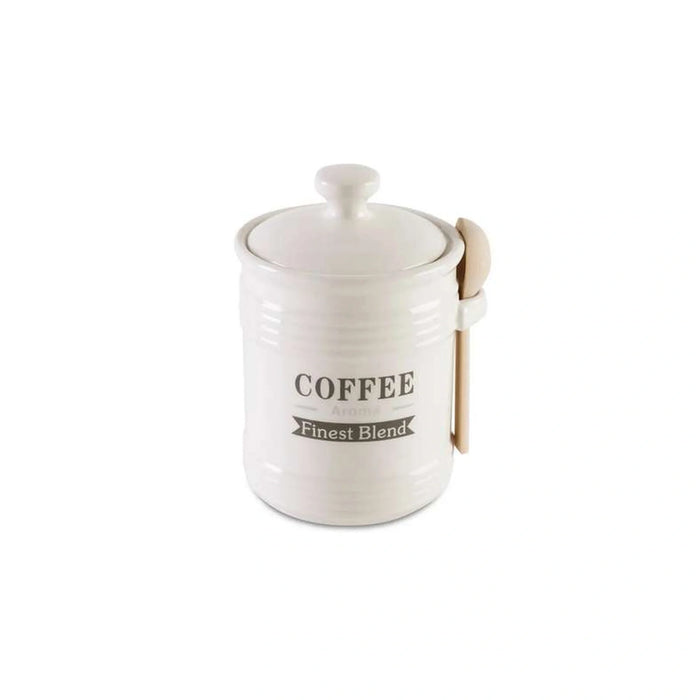 Luisa Coffee Canister With Spoon 700Ml - White