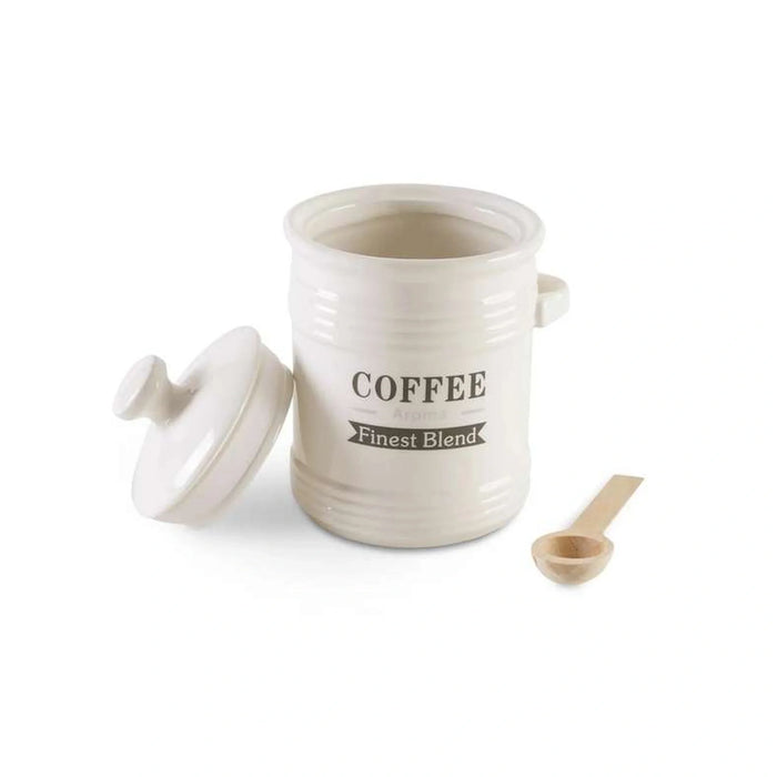 Luisa Coffee Canister With Spoon 700Ml - White