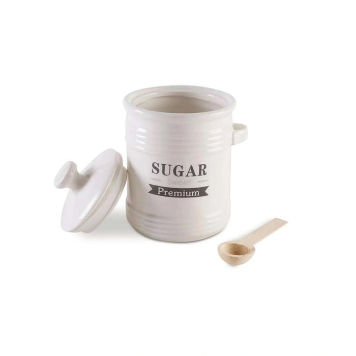 Luisa Sugar Canister With Spoon 700Ml - White