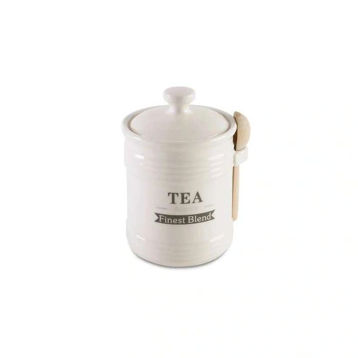 Luisa Tea Canister With Spoon 700Ml - White