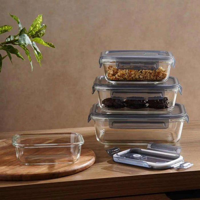 Luka Rectangular Food Container 370Ml - Clear Pan Home