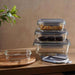 Luka Rectangular Food Container 370Ml - Clear Pan Home