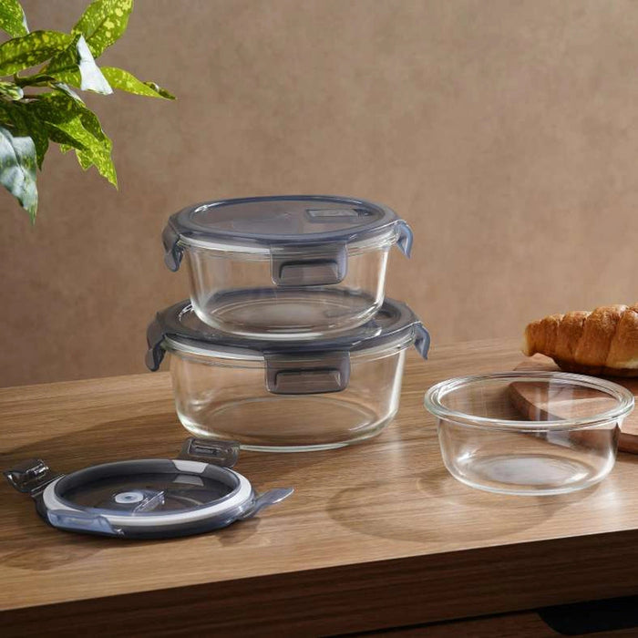 Luka Round Food Container 400Ml - Clear Pan Home