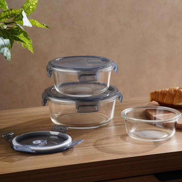 Luka Round Food Container 950Ml - Clear Pan Home
