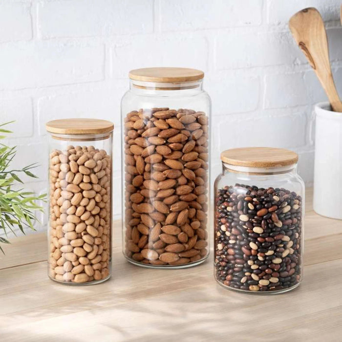 Lukas Round Glass Jar 3L -Clear Pan Home