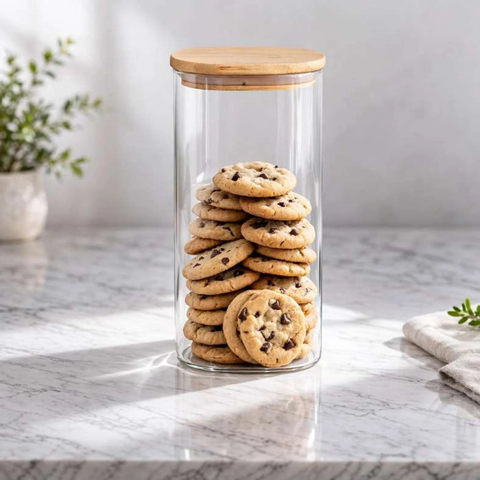 Lukas Square Glass Jar 2L -Clear