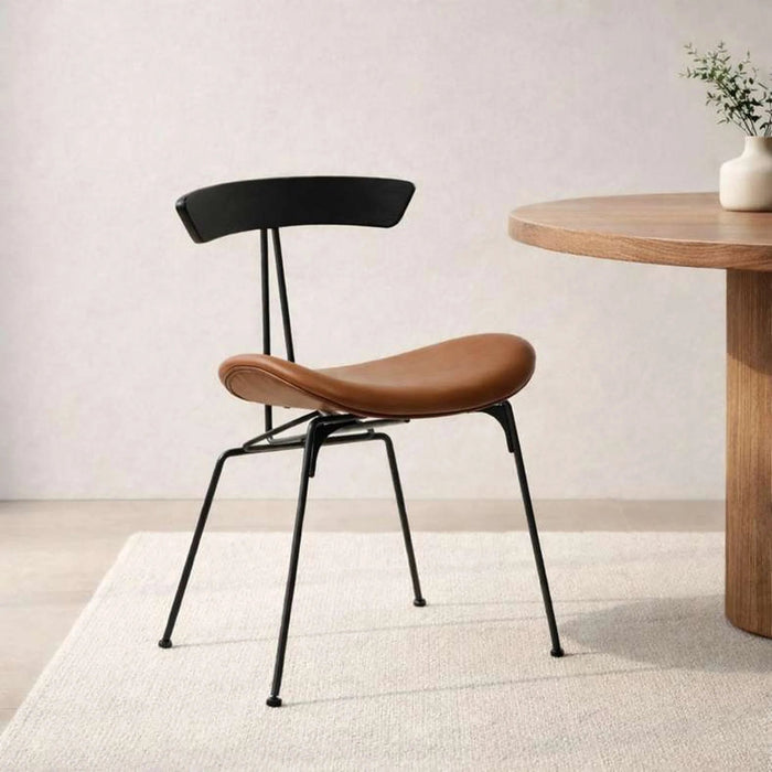 Lukaz Dining Chair - Brown & Black Pan Home