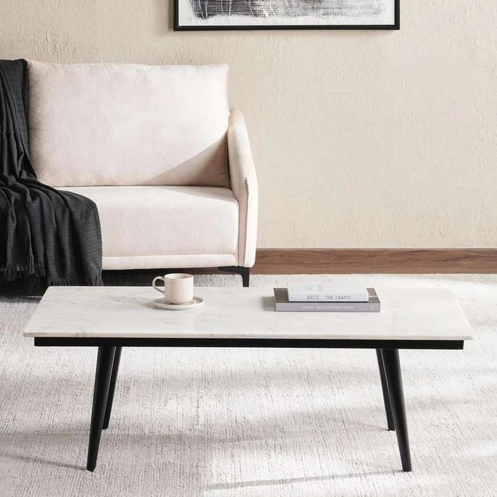 Lukenz Coffee Table Marble - White & Black Pan Home