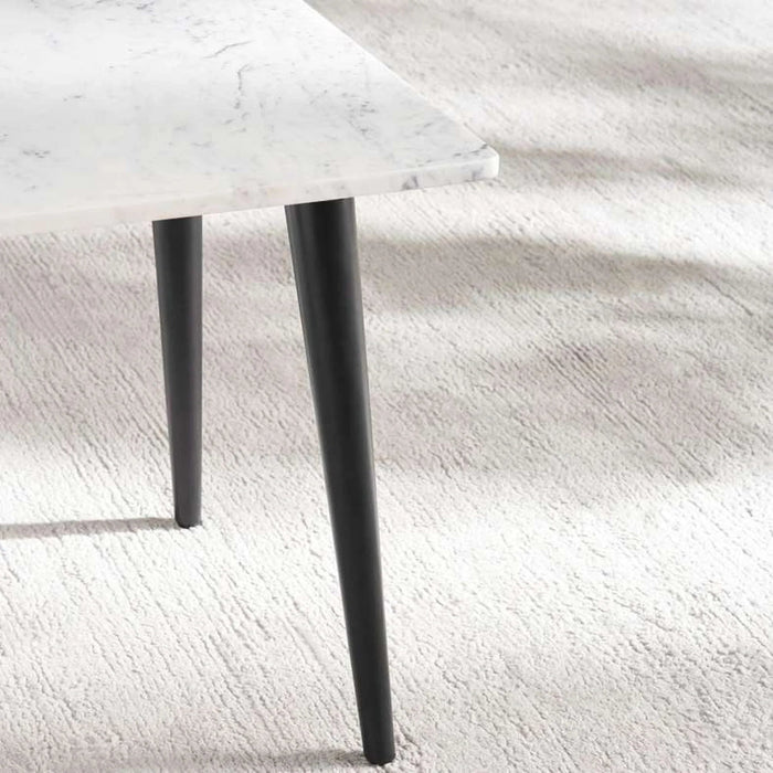 Lukenz End Table Marble - White & Black Pan Home