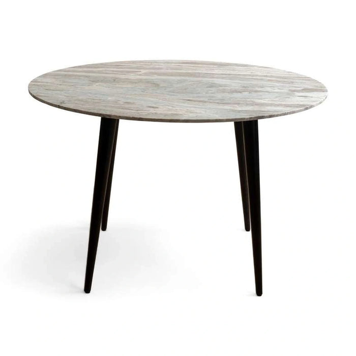 Lukenz New 4 Seater Dining Table Marble Large - Beige Black