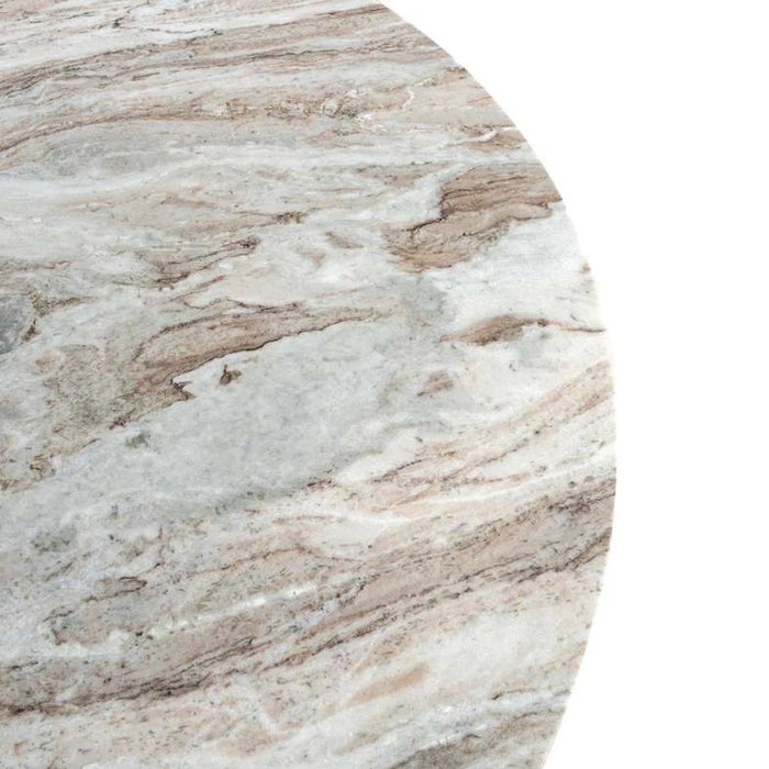 Lukenz New 4 Seater Dining Table Marble Large - Beige Black