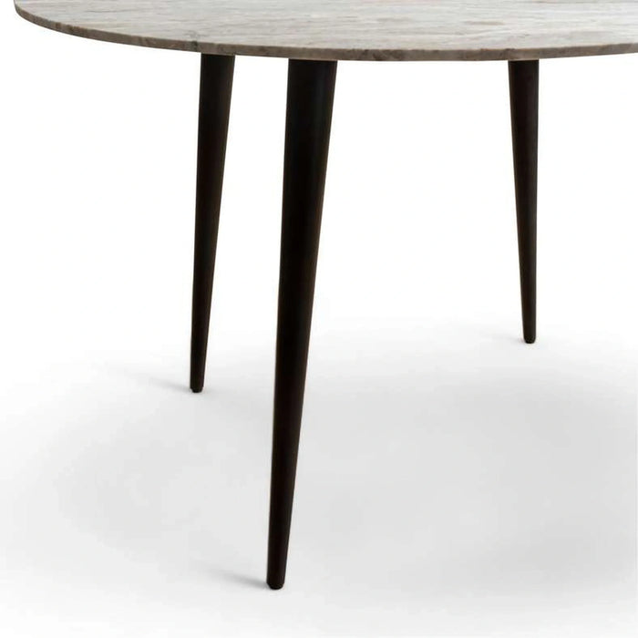 Lukenz New 4 Seater Dining Table Marble Large - Beige Black