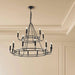 Luminance 18-Light E-14 Chandelier 122X122X99Cm - Matte Black Pan Home