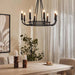 Luminance 8-Light E-14 Chandelier 71X71X64Cm - Matte Black Pan Home