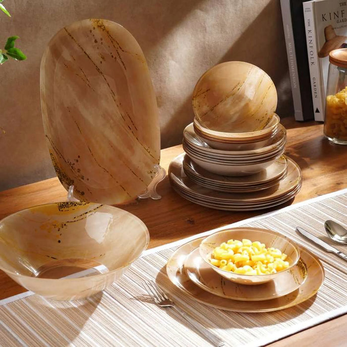 Luminarc Elcortia 26-Piece Dinner Set -Brown