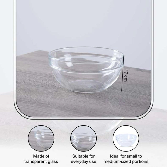 Luminarc Serving Bowl Dia17cm - Clear Pan Home