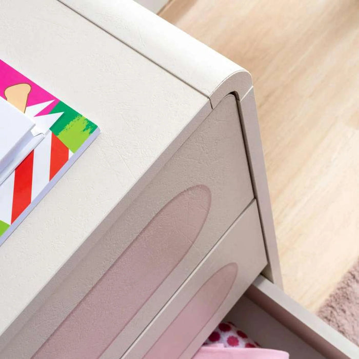 Luna Kids Dresser With Mirror - Pink