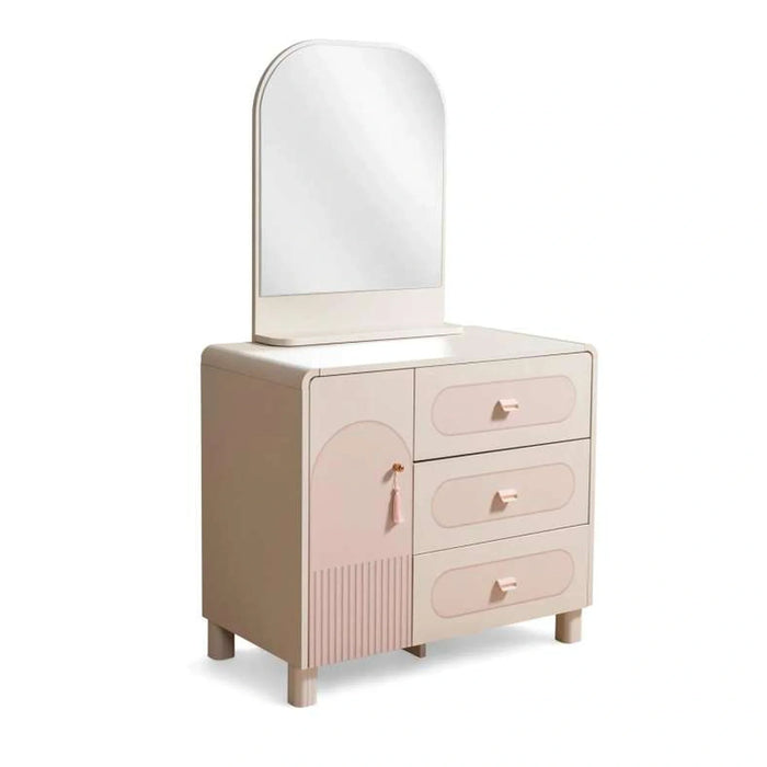 Luna Kids Dresser With Mirror - Pink