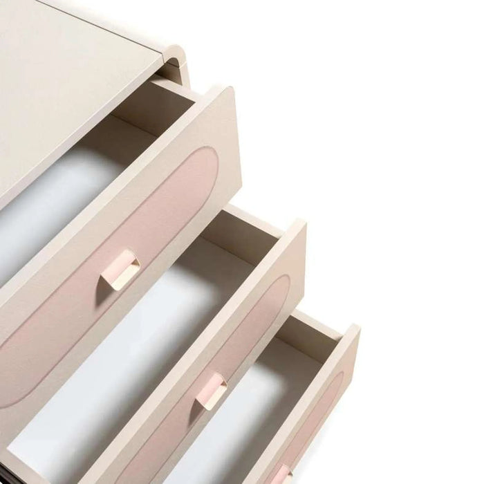 Luna Kids Dresser With Mirror - Pink