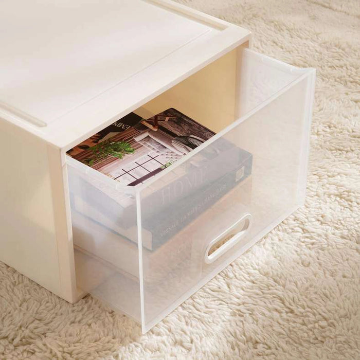 Luna Stackable Home Organizer Drawer Box 60L - White