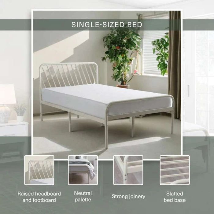 Lunar Single Bed - White