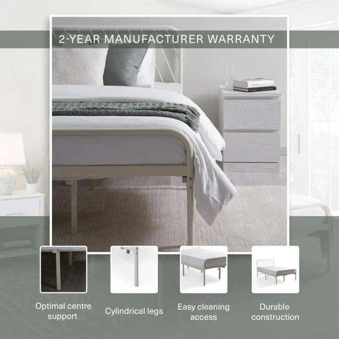 Lunar Single Bed - White