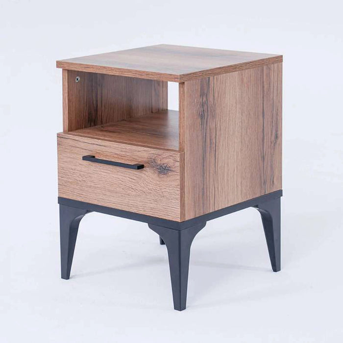 Lupo End Table With 1 Drawer Melamine Pan Home
