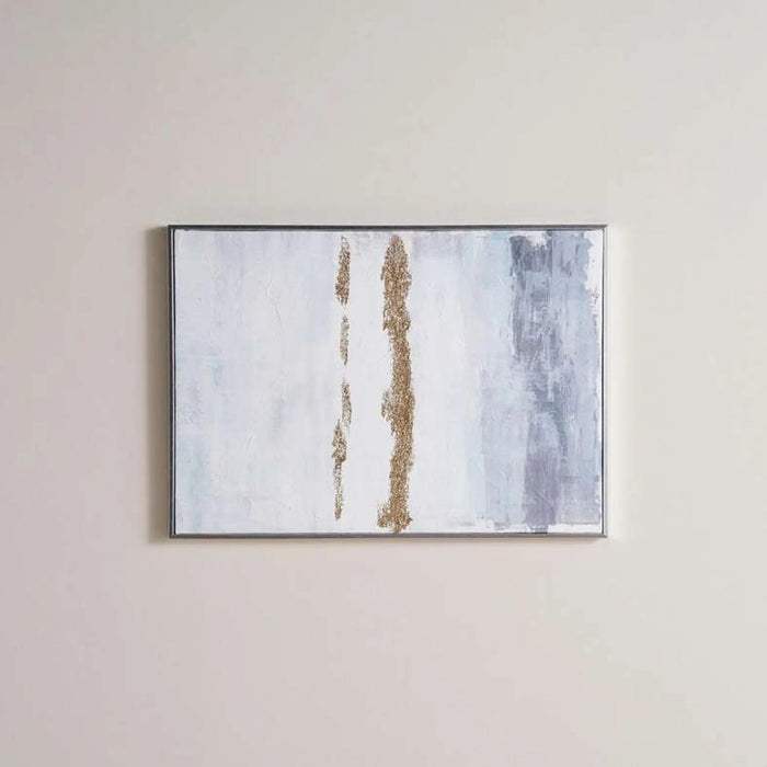 Lustre Hand Painted Canvas Wall Art 50X71Cm - Blue Pan Home