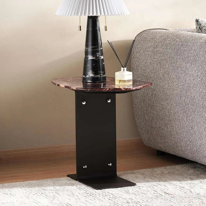 Luvsan End Table Marble - Red